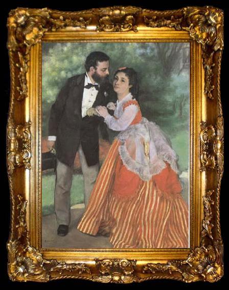 framed  Pierre-Auguste Renoir The Painter Sisley and his Wife (mk09), ta009-2